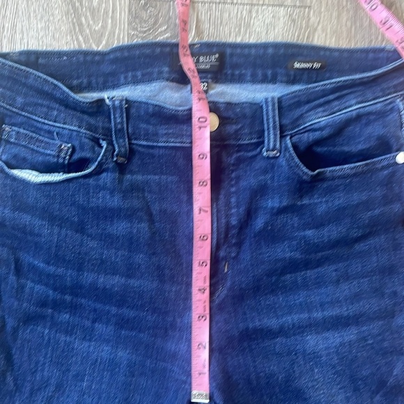 JUDY BLUE Beckley Mid Rise Skinny Jeans dark denim blue wash size 15 32 - Picture 6 of 10